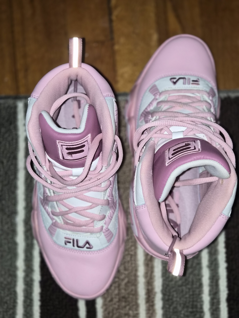 Fila Women’s Pink Chunky Lace-Up Sneakers